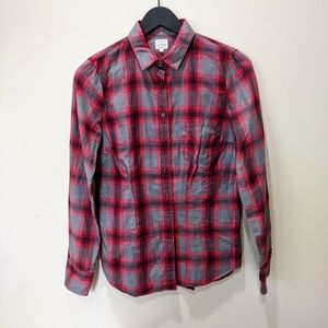 J.Crew button-down size small. Red gray